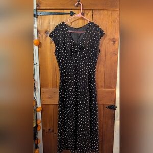 Jones Wear Brown Dress with White Dots